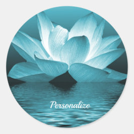 Adesivo Elegante Lotus Flower Ocean Zen Yoga Personalizado