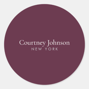 Adesivo Elegante Luxo Minimalista Boutique Burgundy