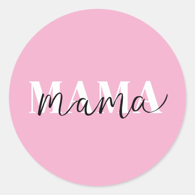 Adesivo Elegante "Mama" Design moderna para mães (Frente)