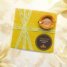 Elegante mandala diya hindu custom gold diwali