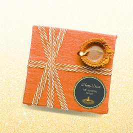 Adesivo Elegante mandala diyas hindu custom gold diwali