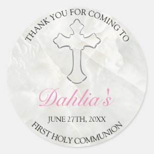 Adesivo Elegante Marble Girls First Sagrada Comunhão Obri