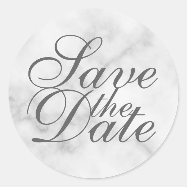 Adesivo Elegante Marble Wedding Salvar Data (Frente)