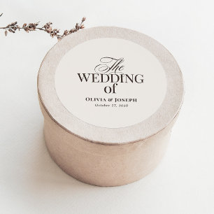 Adesivo Elegante Marfim e Marrom   Casamento Neutro Luxuos