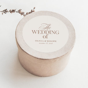 Adesivo Elegante Marfim e Taupe Casamento Neutro Luxuoso