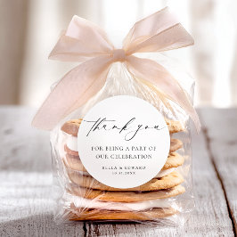 Adesivo Elegante Minimalista Obrigado Casamento