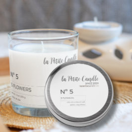 Adesivo Elegante minimalista preto e branco redondo