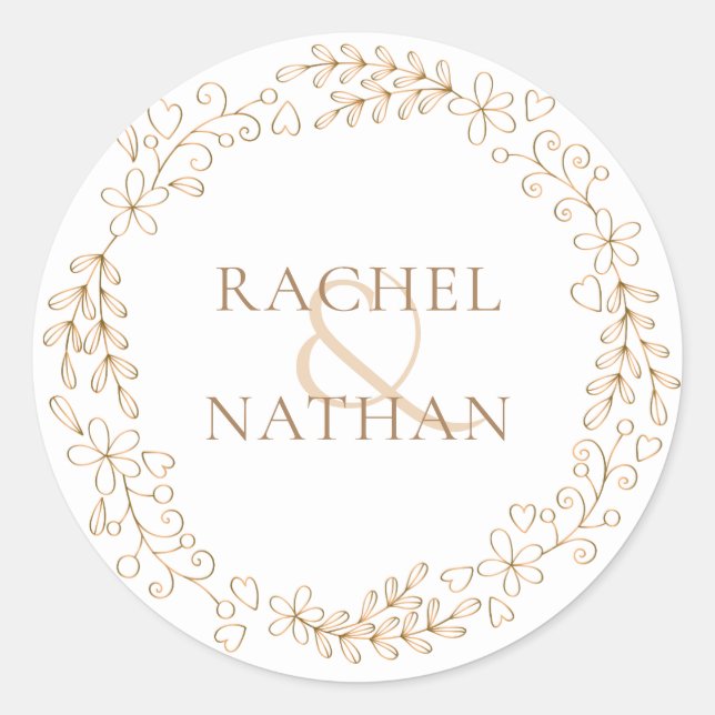 Adesivo Elegante Modern Floral Garland (Frente)