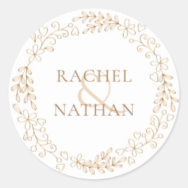 Adesivo Elegante Modern Floral Garland