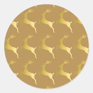 Adesivo Elegante Moderno Dourado Padrão de Reinador de Na