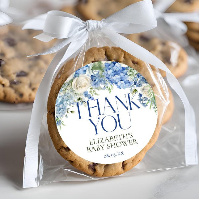 Adesivo Elegante Moderno Hydrangea Floral Obrigado (Criador carregado)