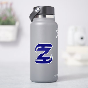 Adesivo Elegante monograma da letra Z azul