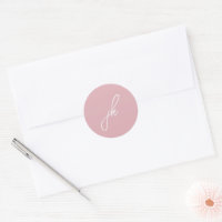 Elegante Monograma de Casamento em Letra de Cursiv