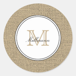 Adesivo Elegante Monograma Nome Estilo Country Chic em Lon