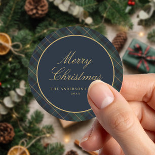 Adesivo Elegante Natal Xadrez Clássico