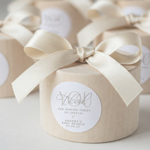 Adesivo Elegante Neutro Cremoso Obrigado