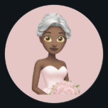 Adesivo Elegante noiva Emoji com o palhaço rosa<br><div class="desc">Esta trabalho de arte ao estilo emoji apresenta uma noiva de um vestido cor-de-rosa macio, segurando um buquê de rosas e exuberando elegância e alegria. Perfeito para entusiastas do casamento e fãs de ilustrações encantadoras, esta peça captura o romance e a beleza de um dia especial com uma reviravolta moderna...</div>