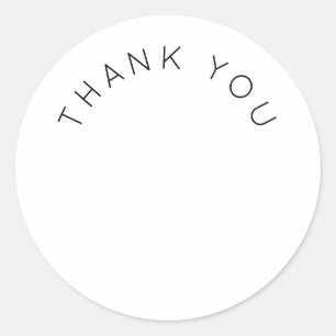Adesivo Elegante Obrigado por Chuveiro de Noiva Minimalist