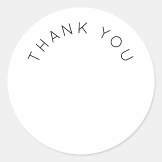 Adesivo Elegante Obrigado por Chuveiro de Noiva Minimalist