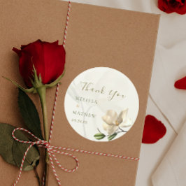 Adesivo Elegante Oriental White Magnolia, Favor do Casamen