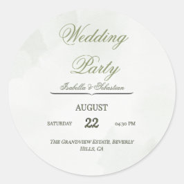 Adesivo Elegante para Lembrança de Casamento