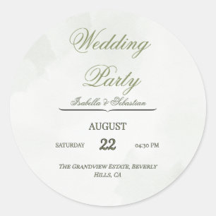 Adesivo Elegante para Lembrança de Casamento