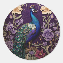 Adesivo Elegante Peacock Em Purple William Morris Inspirou