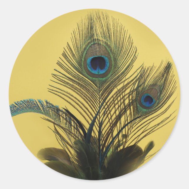 Adesivo Elegante Peacock Sticker (amarelo) (Frente)