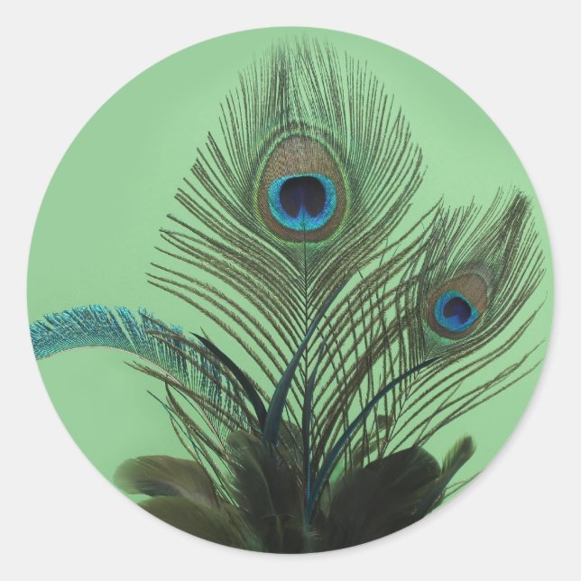 Adesivo Elegante Peacock Sticker (verde) (Frente)