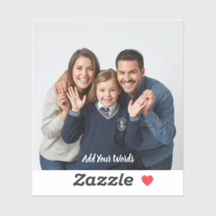 Adesivo Elegante Personalizado com Foto e Texto Personaliz