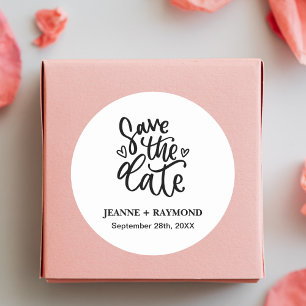 Adesivo Elegante Personalizado Limpo Save the Date de Casa