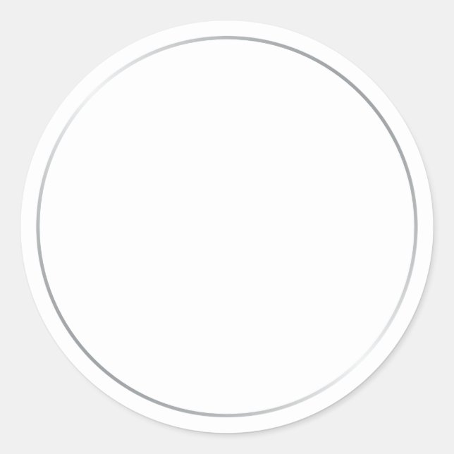 Adesivo Elegante Prata e Branco em Branco (Frente)