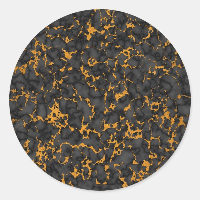 Adesivo Elegante, preto e Dourado, Design de textura mármi (Frente)