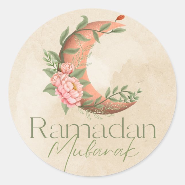 Adesivo Elegante Ramadan Mubarak Ramadan Gift Sticker (Frente)