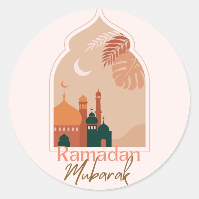 Adesivo Elegante Ramadan Mubarak Ramadan Sticker (Frente)