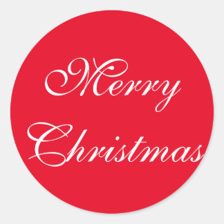 Adesivo Elegante Red White Script Feliz Natal