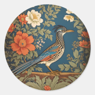 Adesivo Elegante Roadrunner Bird William Morris Inspirou