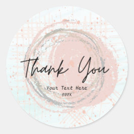 Adesivo Elegante Rosa de Tipografia Dourada Obrigado Stick