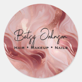 Adesivo Elegante Rosa Dourado e brilhante marcado