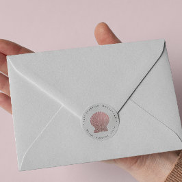 Adesivo Elegante ROSA DOURADO SEASHELL endereço de devoluç