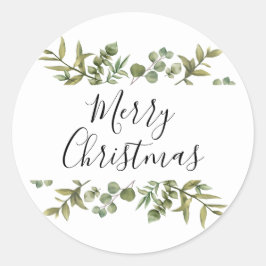 Adesivo Elegante Roteiro de Verdura Moderna Feliz Natal