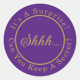 Adesivo Elegante Roteiro Shhh... É uma Festa Surpresa