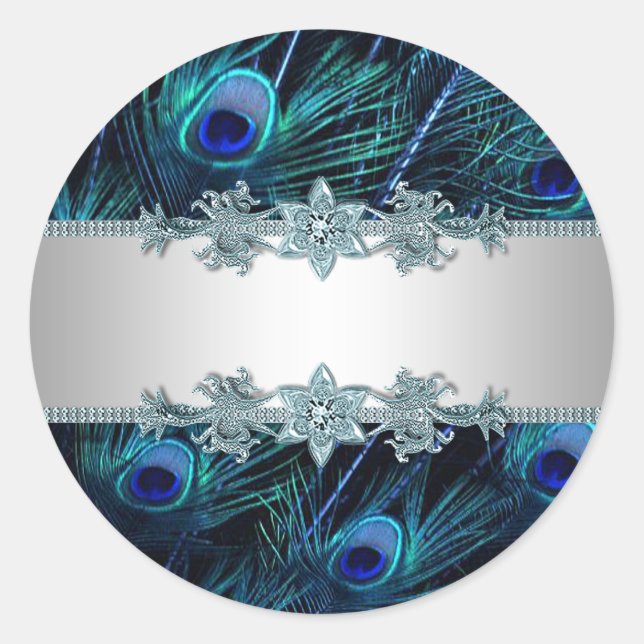 Adesivo Elegante Royal Peacock Stickers (Frente)