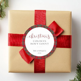 Adesivo Elegante Script Colories Xadrez Tartan