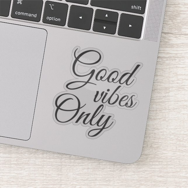 Adesivo Elegante Script Good Vibs Apenas Motivational (Detalhe)