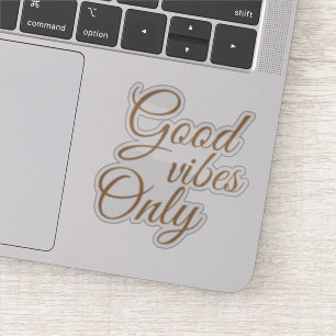 Adesivo Elegante Script Good Vibs Apenas Motivational