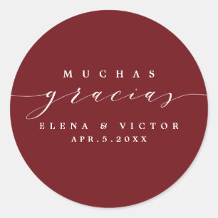 ADESIVO ELEGANTE SCRIPT MUCHAS GRACIAS   OBRIGADO, STICKER