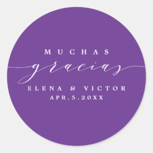 ADESIVO ELEGANTE SCRIPT MUCHAS GRACIAS   OBRIGADO, STICKER