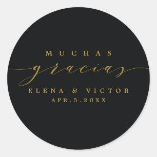 ADESIVO ELEGANTE SCRIPT MUCHAS GRACIAS   OBRIGADO, STICKER