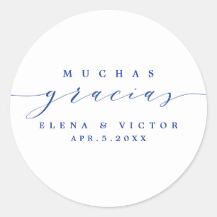 ADESIVO ELEGANTE SCRIPT MUCHAS GRACIAS   OBRIGADO, STICKER
